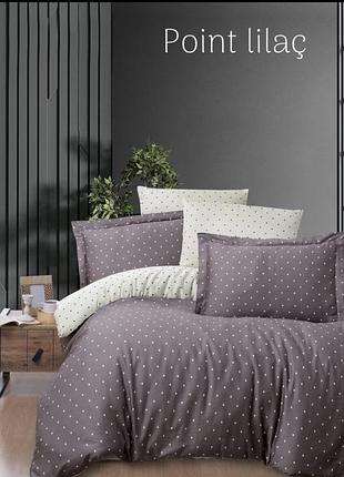Постільна білизна issi home сатин люкс сімейний розмір point lilac