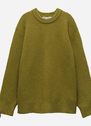 Лаймовий светр з вовною zara