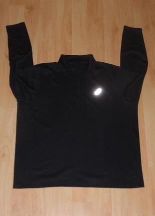 Спортивна чорна кофта/пайта asics dry running reflective training black under original xxl (2xl)-3xl nike run aeroloft