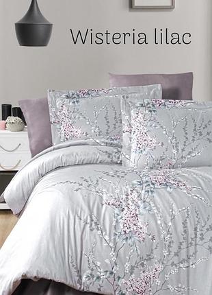 Постільна білизна issi home сатин люкс сімейний розмір wisteria lilac