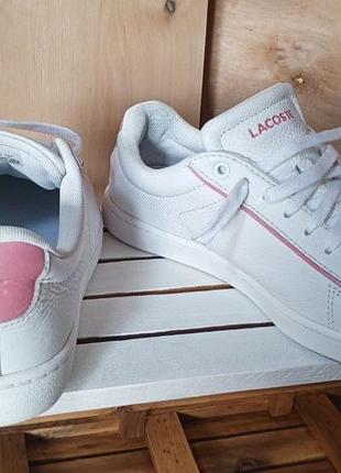 Кросівки жіночі lacoste білі, розмір 38, шкіра
