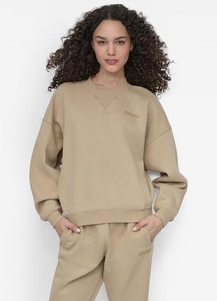 Женский свитшот на флисе dkny с логотипом