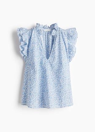 Блуза легка квіткова вільна h&m 3