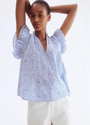 Блуза легка квіткова вільна h&m