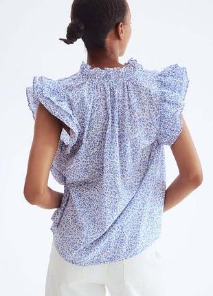 Блуза легка квіткова вільна h&m 2