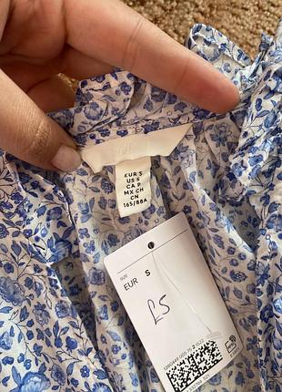 Блуза легка квіткова вільна h&m 7