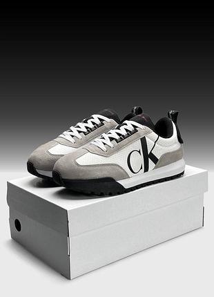 Термо кросівки calvin klein gtx light grey white