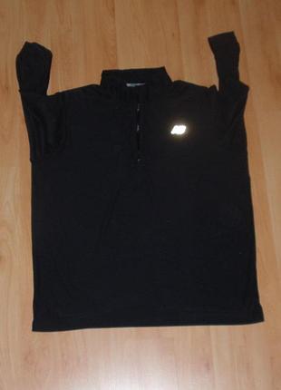 Спортивна темно-сіра кофта/пайта рукав 3/4 new balance dry running reflective training under era original xl-xxl (xl) nike nb run