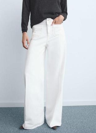 Джинси рівні широкі wide leg джинсы ровные широкие