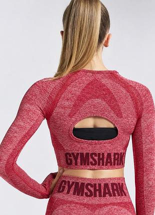 Спортивний вкорочений топ лонгслів/ рашгард gymshark
