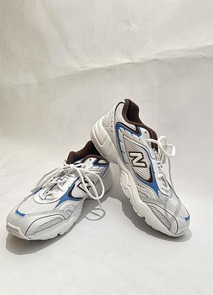 Кросівки чоловічі new balance 452 білі з синім та коричневим, розмір 42.5 (27 см)