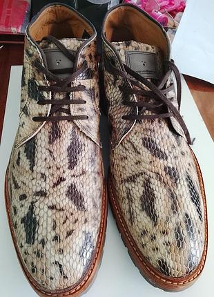 Черевики чоловічі floris van bommel limited edition шкіряні з анімалістичним принтом uk 10 / 44.5-45