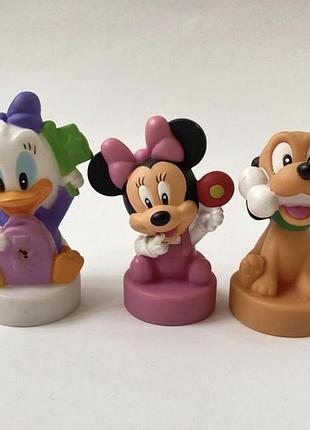 Набор фигурок disney: минни маус, дейзи дак и плуто (3 шт.) размер 9 см
