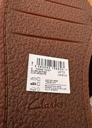 Босоніжки жіночі clarks сріблясті 6