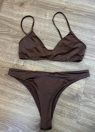 Купальник weekday shine brazilian, розмір xs, коричневий