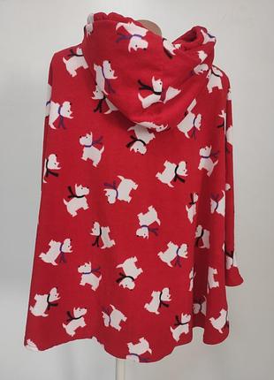 Пончо накидка тепла флисовая с капюшоном one size 6