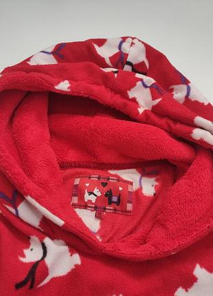 Пончо накидка тепла флисовая с капюшоном one size 3
