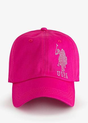 Кепка женская со стразами u.s. polo assn бейсболка