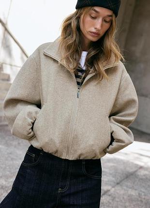Куртка-бомбер женская света soft zara new