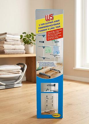Трехуровневая вертикальная сушилка для белья w5 3 tier clothes airer.