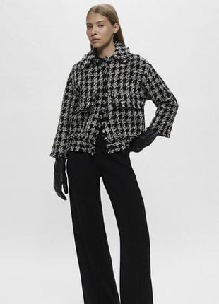 Жакет картатий , гусяча лапка , куртка в клітинку , піджак zara mango massimo dutti