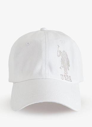 Кепка женская со стразами u.s. polo assn бейсболка