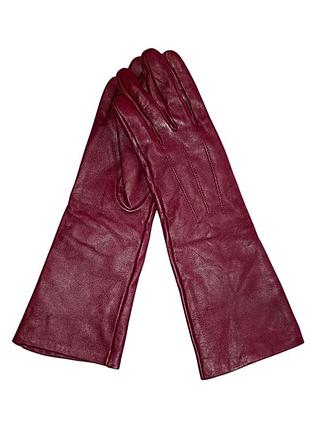 Длинные, кожаные перчатки topshop
