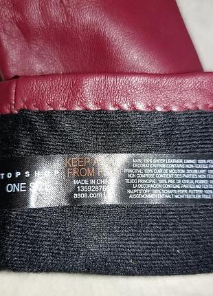 Длинные, кожаные перчатки topshop 7