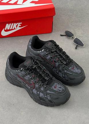 Кроссовки nike p-6000 black burgundy crush