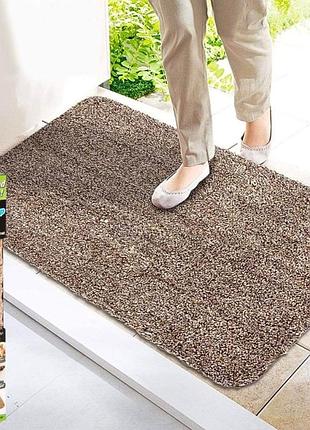 Килимок придверний супервбиральний super clean step mat 70х45 см/коврик для вхідних дверей з мікрофібри