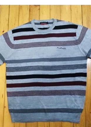 Джемпер pierre cardin xl / тонкий світшот в смужку.