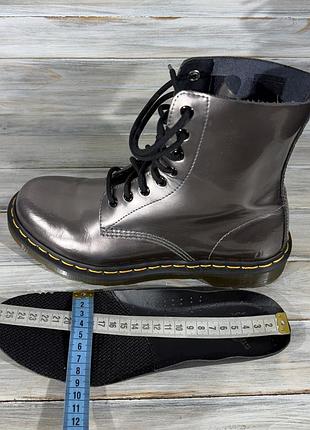 Dr. martens 1460 pascal metallic silver оригинальные ботинки 10