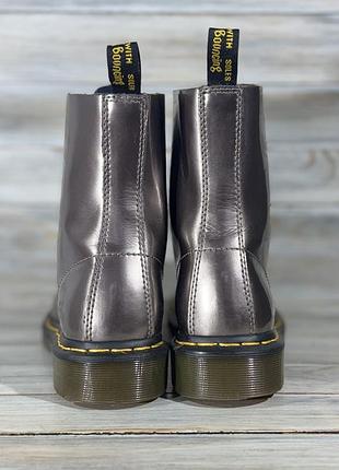 Dr. martens 1460 pascal metallic silver оригинальные ботинки 5