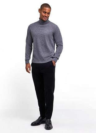 Мужской серо-стной шерстяной гольф superior wool turt Uneck от paul costello