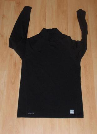 Чёрная компресионная термокофта/рашгард nike dri-fit pro combat compression warm fleece under original xl-xxl(2xl)-3xl найк therma