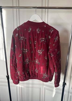 Бомбер с вышивкой zara , р.м 4