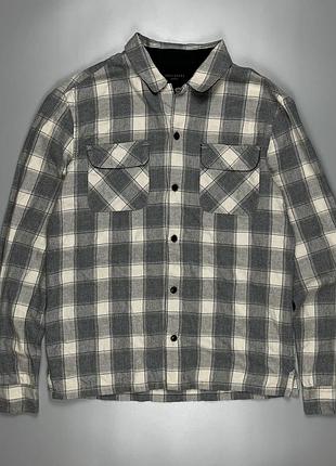 Сорочка allsaints grey flannel shirt