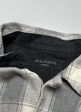 Сорочка allsaints grey flannel shirt 3