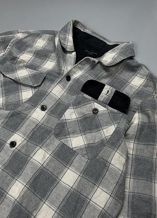 Сорочка allsaints grey flannel shirt 2