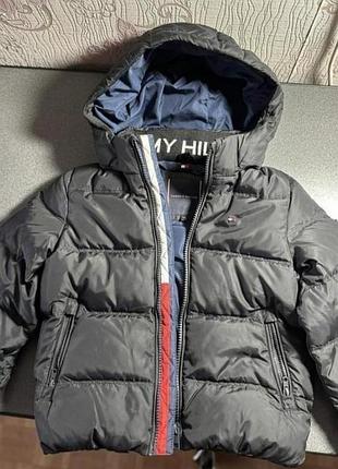 Куртка дитяча tommy hilfiger темно-синя/графітова