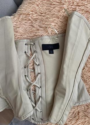Бежевий корсет zara 🤎 3