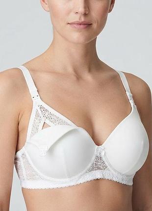Новый белый бюстгальтер для кормления prenatal 38c 85с 90%хлопок без косточек