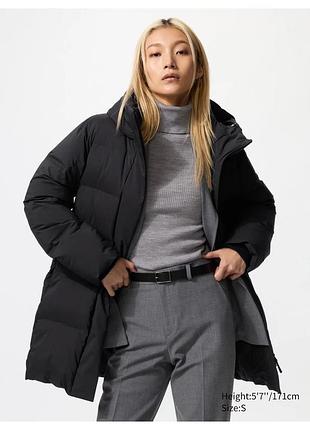 Бесшовное пуховое пальто (пуховик) uniqlo seamless down, оригинал