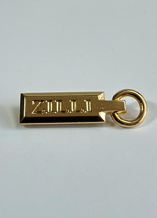 Оригінальний металевий логотип-обважнювач для краватки zilli (оригінал)