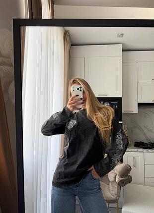 Лонгслів жіночий chrome hearts чорний
