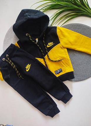 Костюм для хлопчиків nike утеплений чорно-жовтий 86-92