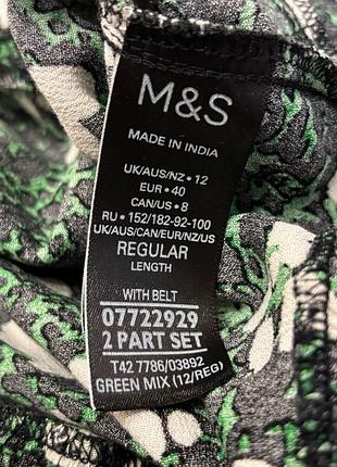 Вискозное миди платье m&amp;s в цветочный принт 9