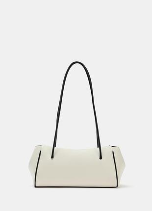 Довга сумка на плече біла zara new