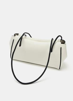 Длинная сумка на плечо белая zara new 3