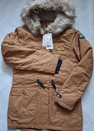 Новая зимняя термо-куртка парка c&amp;a raintex all weather gear в горчично-кемел цвете.